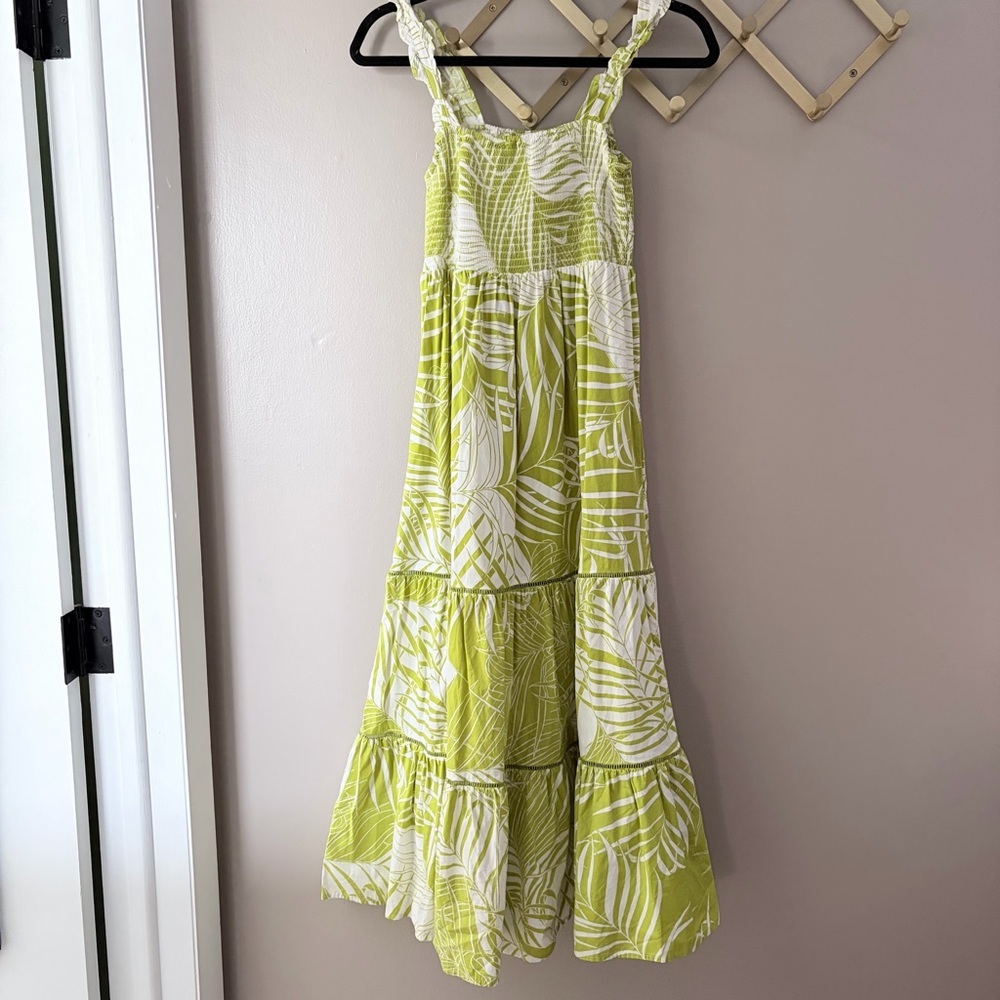 O.P.T. Tropical Palm Tiered Maxi Dress - Size S - Picture 5 of 9